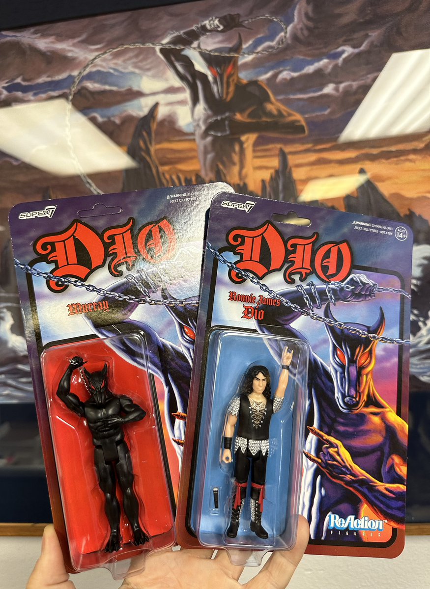 Look what arrived earlier than expected and is currently shipping from the official DIO store! The Ronnie James Dio + Murray ReAction Figures by Super7!  Shop at TheDioStore.com 🤘🏼