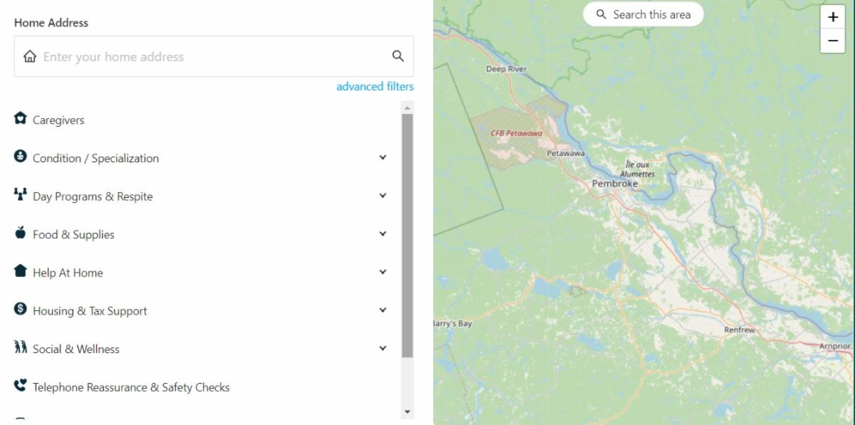 OttawaValleyOHT's tweet photo. Search for services available near you on the #OVOHT website. Find day programs, respite support, meals on wheels, shopping assistance, non-urgent transportation, friendly visiting and much more by using the interactive online map.
https://t.co/VALZ2JKRYs https://t.co/HIYWdzYcQ5