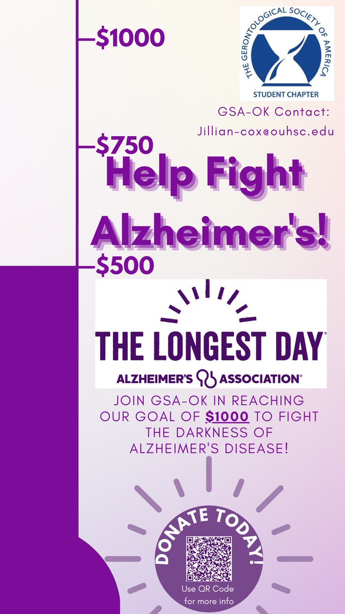 JillianEJCox's tweet photo. Please help us reach our fundraising goal of $1000 to fight Alzheimer’s Disease!

Use the QR code below for more information and to donate 😊

Thank you for your support! https://t.co/CdWtWD3IdX