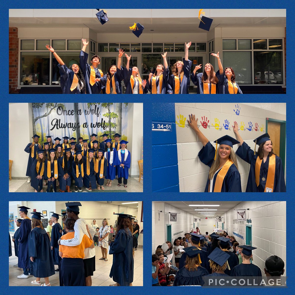 OceanLakesHS's tweet photo. A GREAT day to return to where it all started at our feeder elementary schools!! Graduation Walks happening now at @oceanlakeses @CLESDolphins @oaks_es @BrookwoodElemen !! #OnePod #Classof23 https://t.co/PdasT4sI5P