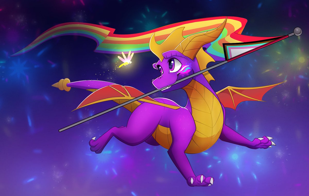 Happy Pride Month, Spyro fans! 🏳️‍⚧️ #Spyro #PrideMonth2023 #prideART 🎇🏳️‍🌈✨
