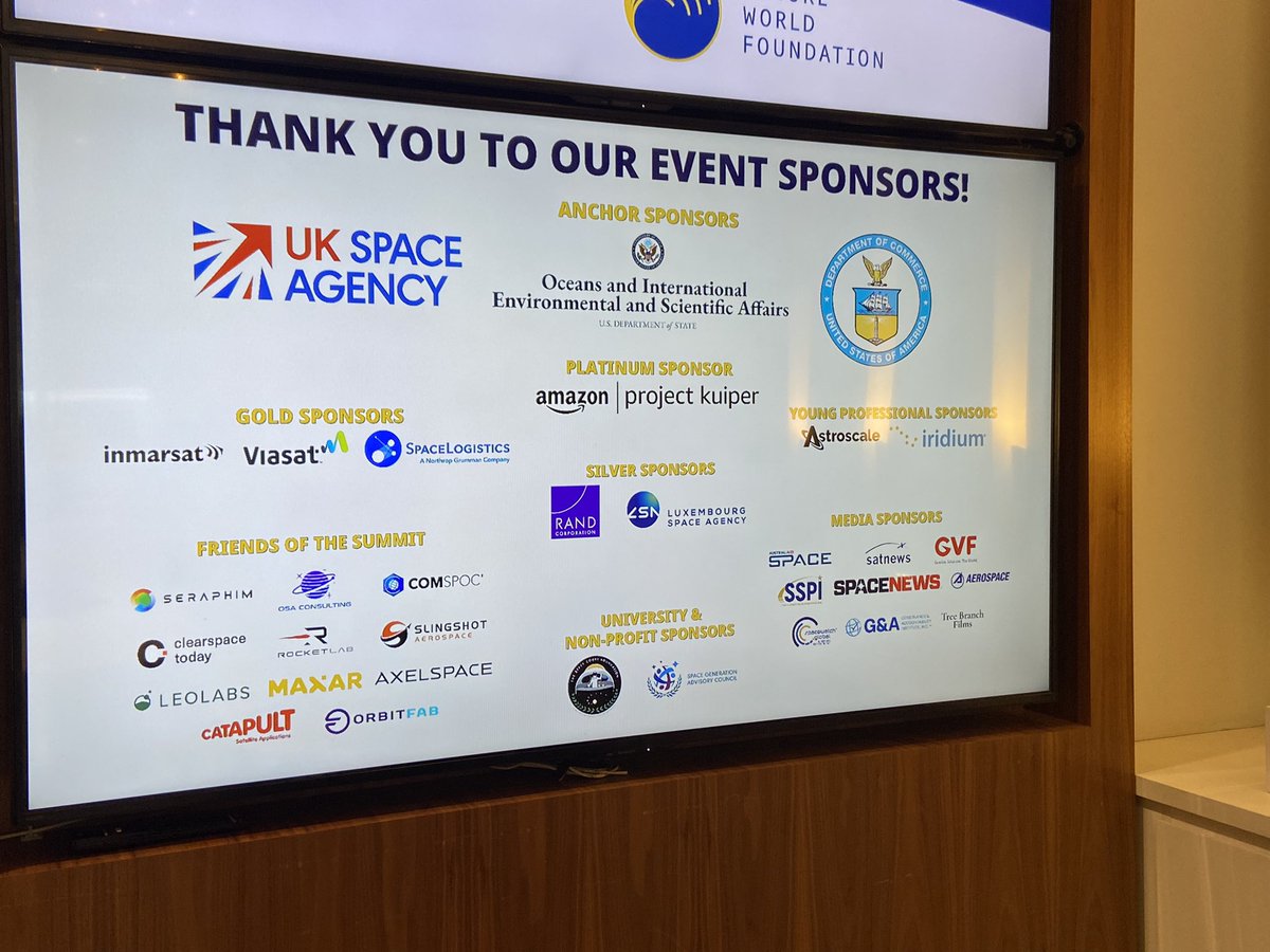 ScottishCossack's tweet photo. Another engaging #SWFSummit for Space Sustainability from @SWFoundation. Momentum continues to build🙏Its clear that new space nations can shape the newspace economy by thinking about our environments now, not later🛰
Looking forward to the @euroconsultEC curtain closer tonight! https://t.co/cPg9uQ13zA