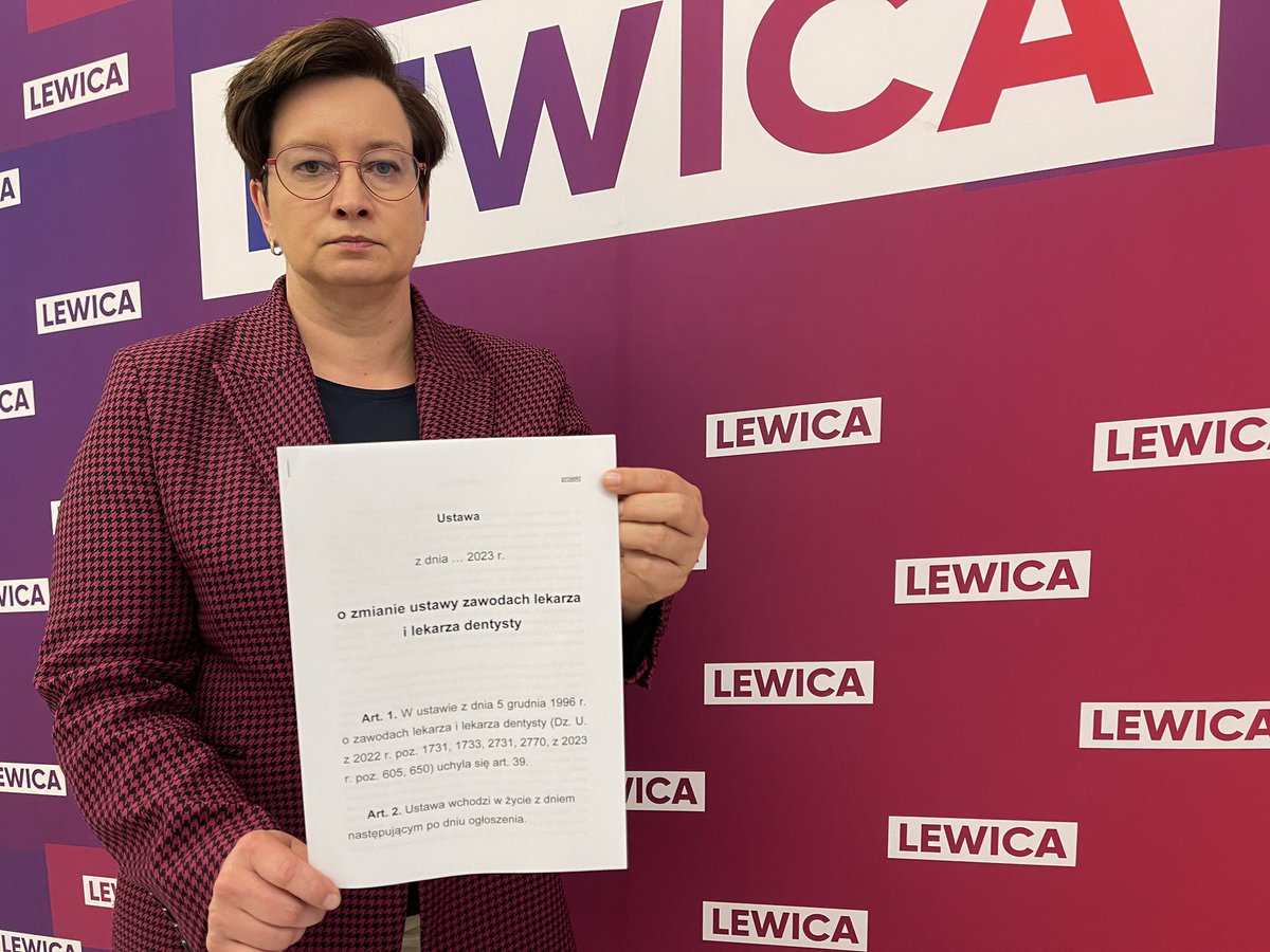 MarekKacprzak's tweet photo. Lewica złożyła projekt ustawy, która likwiduje „klauzulę sumienia”. Lekarz ma leczyć i walczyć o życie. Dość kolejnych niepotrzebnych śmierci i dramatów. https://t.co/XKmHobbjHg