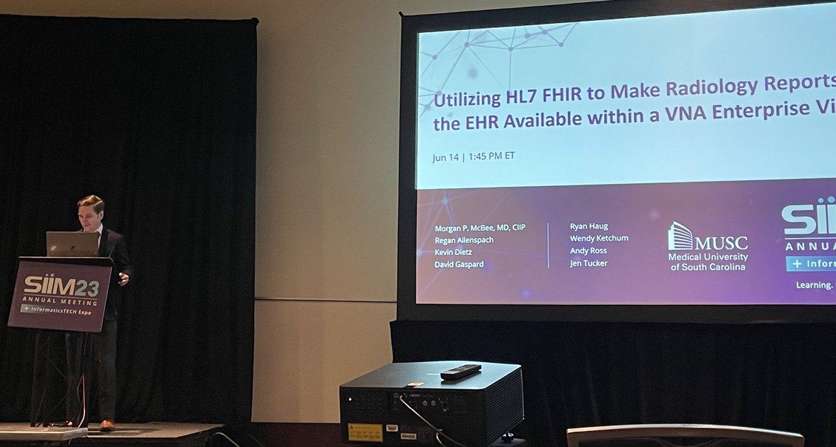 Former <a href="/CincyKidsRad/">Cincy Kids Radiology</a> fellow <a href="/egeekial/">Morgan McBee</a> is making us proud at #SIIM23
