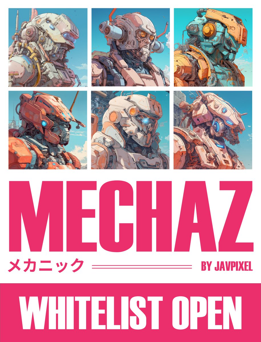 Almost 100 people already whitelisted! Are you in?
333 total supply.  Free mint. 

Follow this account, RT and comment.    

Mechaz. Are. Coming.