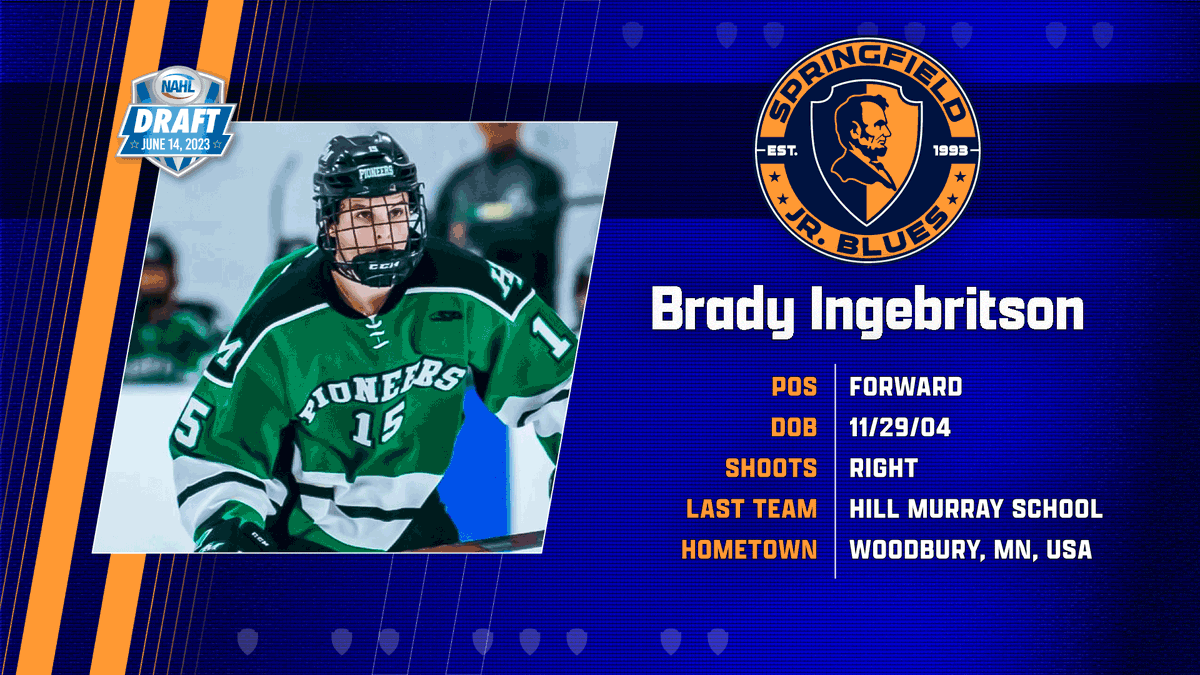 Jr_Blues's tweet image. 2nd round 69th overall we select Brady Ingebritson @NAHLHockey #2023draft