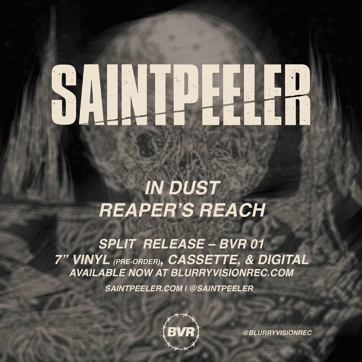 BlurryVisionRec's tweet image. Still got some shirts and mugs up for sale at blurryvisionrec.com Don’t forget to stream the split and catch @saintpeeler_ on tour this summer with other lone star killers  @CreepingDeathtx  @Fleshrottx