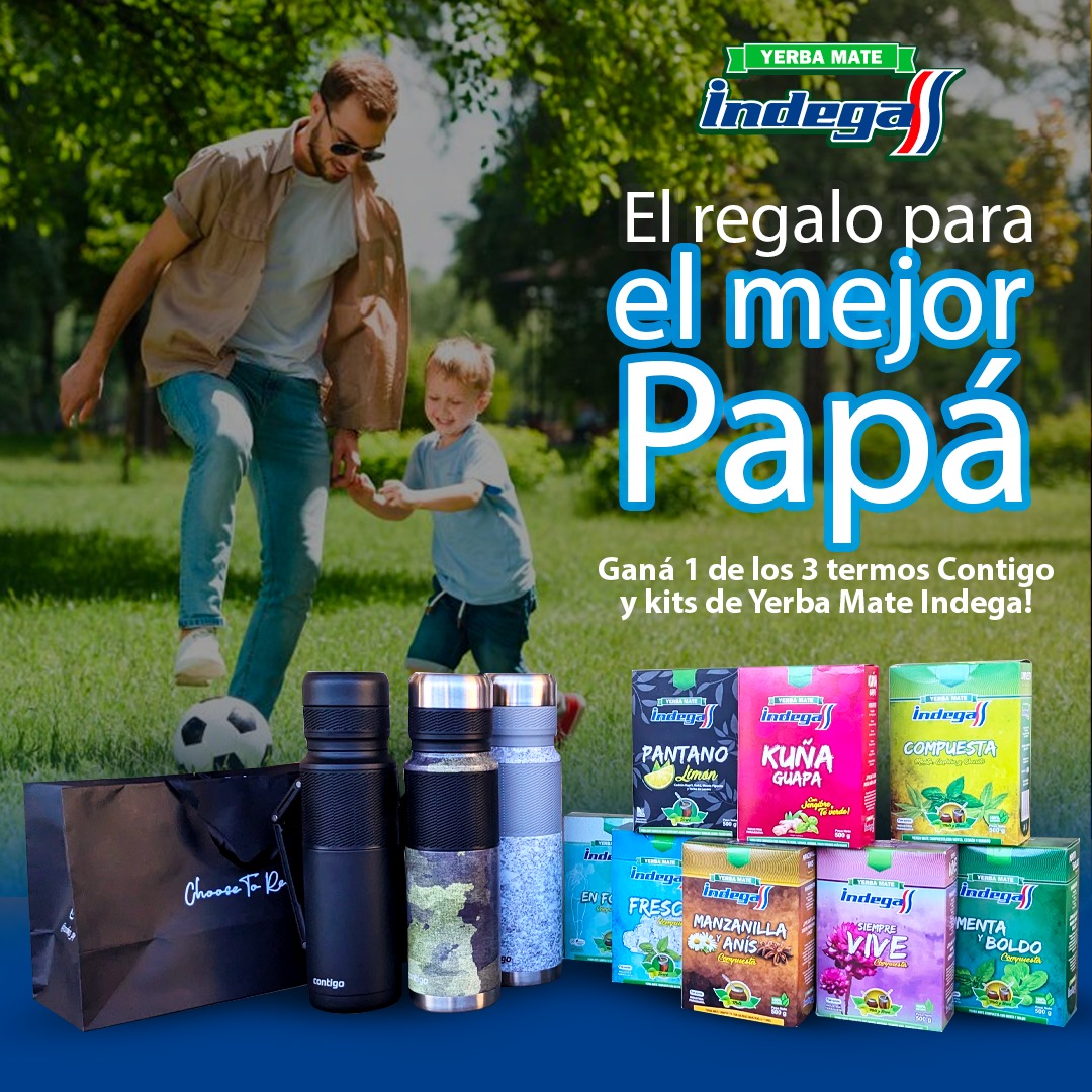 yerbamateindega's tweet photo. Para que Papá disfrute del mejor mate con Yerba Mate Indega!
👉Seguí a @yerbamateindega y comentá qué le hace el mejor papá
👉Mencioná a dos amigos y RT.

Y ya particpás por 1 de los termos Contigo + kit de Yerba Mate Indega 🧉 https://t.co/gBm7vDYhsz