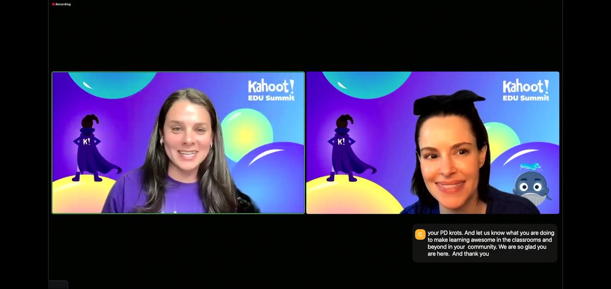 MsHarrisInTech's tweet photo. That's a wrap for the #KahootEDUSummit! So amazing to welcome such stellar educators &amp; innovators to the stage...especially when one of those speakers happens to be the star of your favorite TV show (*wink wink* #SchittsCreek ! Thanks for an amazing session, @emilyhampshire ! https://t.co/OKXHU0LE3O