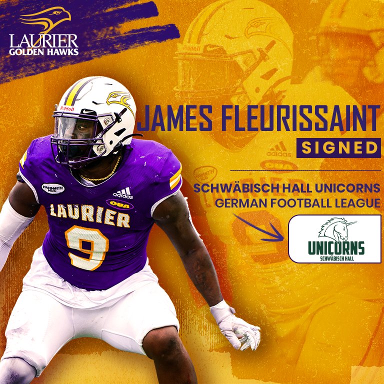 Recent <a href="/LaurierFootball/">Laurier Golden Hawks Football</a> grad James Fleurissaint has made an immediate impact in the German Football League after signing with the defending champions @unicornsfootbal! 🏈🇩🇪

📰 Details: bit.ly/3p3VOoC

#SoarAbove
📸 Tiffany Luke