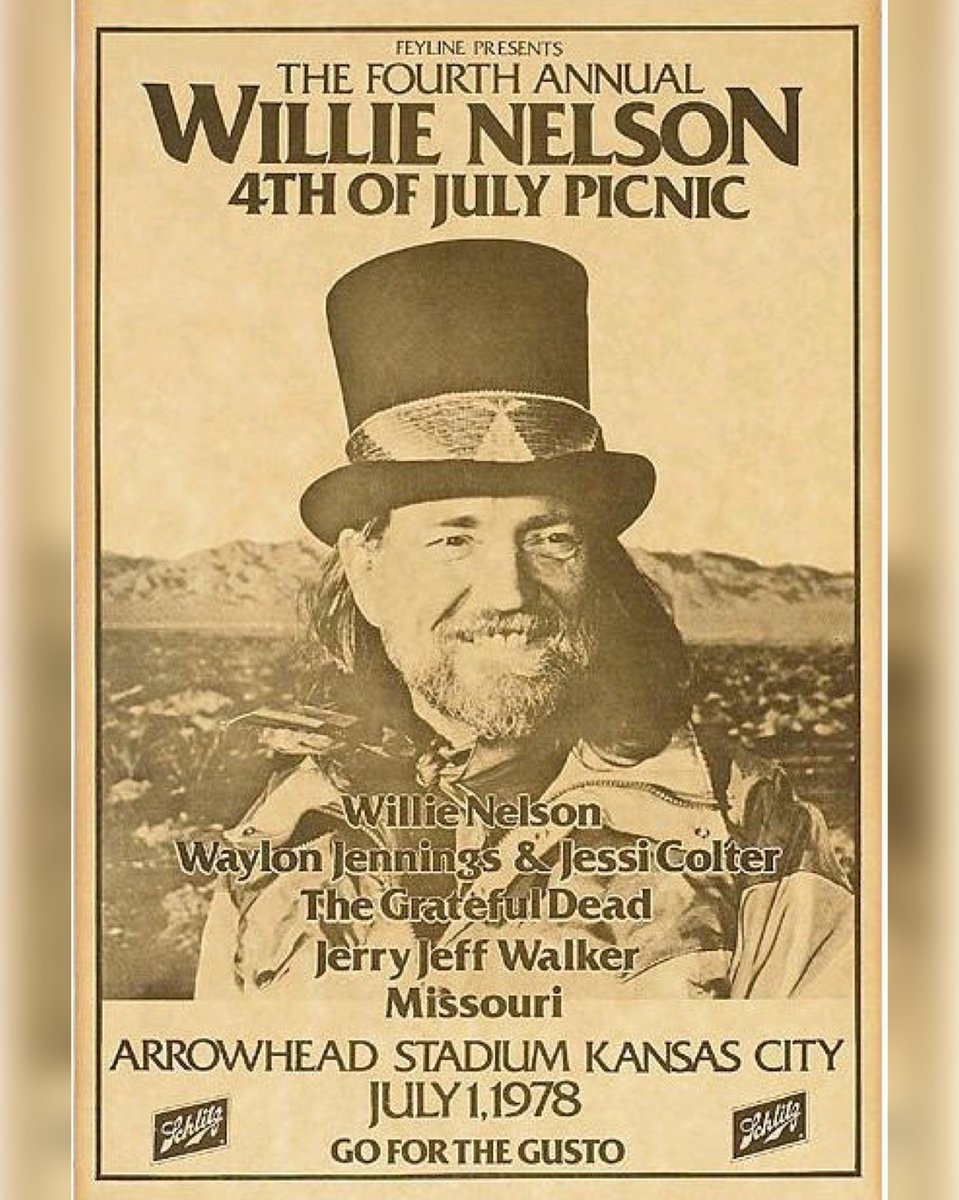 WillieNelson's tweet image. A look back at a few of the notable 4th of July Picnic posters throughout the years! Less than a month out from Willie's Annual 4th of July Picnic... Get your tickets at willienelson.com 🇺🇸