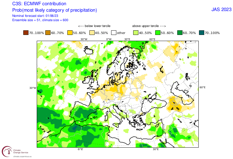 alexmegapc's tweet photo. Model Europeu estacional actualitzat a 3 mesos agafant juliol, agost i setembre. Estiu calorós i molt, un 70% + del que seria mitjana climàtica, però la bona notícia és que plouria més que la mitjana climàtica un 70% més, potser per arribada d'embossaments  freds i més tempestes. https://t.co/rGpqRi7fkl