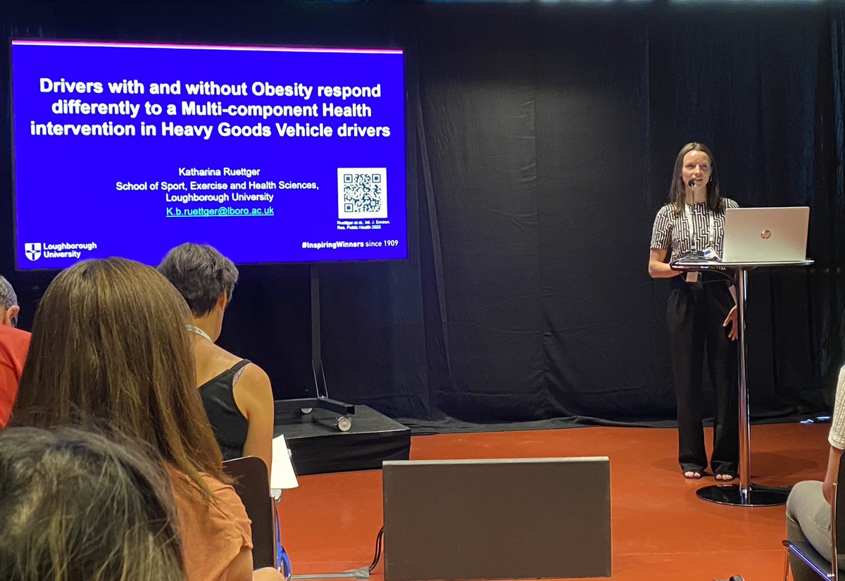 Fantastic presentation today by Katharina Ruettger in the awards session at #ISBNPA2023 on her PhD work on the #NIHRfunded SHIFT study. @LboroSSEHS