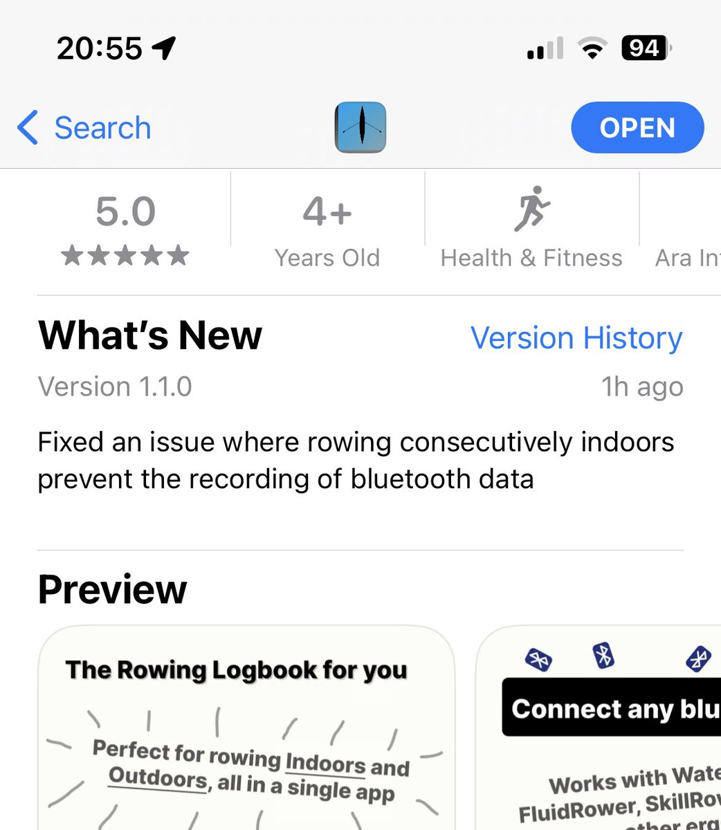 oxunrowing's tweet photo. v1.1.0 update

Turns out there was a bug in v1.0.4 where data wasn’t being recorded for consecutive indoor rowing sessions. (Outdoor recordings were not affected)

This has been fixed and shipped to the App Store. 

Apologies to people who experienced this issue, https://t.co/XlpIG9oIwX