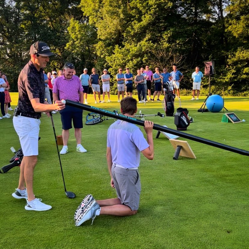 KCarpenterGolf's tweet photo. A special invite this week as I got to perform for The Team @TitleistEurope at The Magnificent Performance Centre @WoburnGC 
#TeamTitleist #Family 🙌 https://t.co/bCTq2r4Bfd