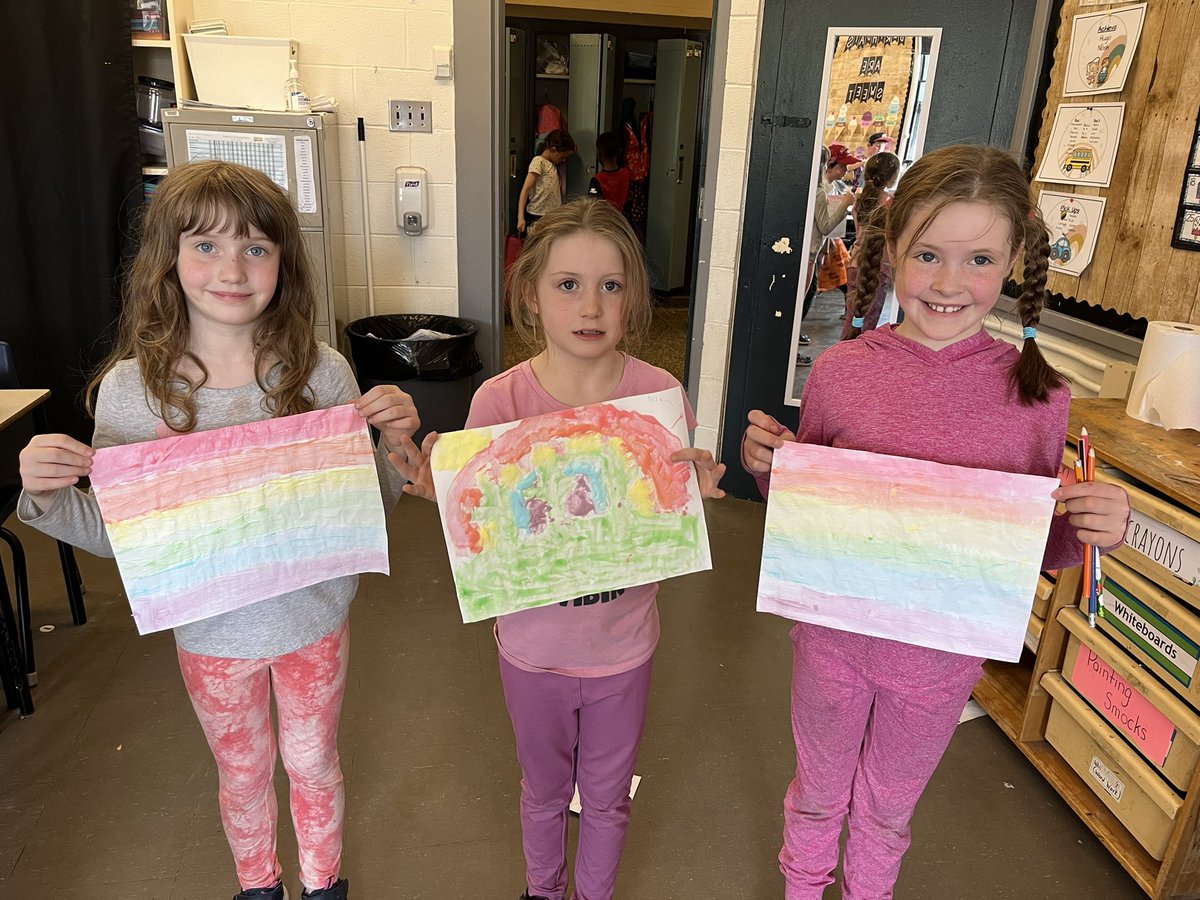 All smiles for rainbow puffy paint! Thanks to <a href="/MsHickeysClass/">Ms. Hickey</a> for the supplies!