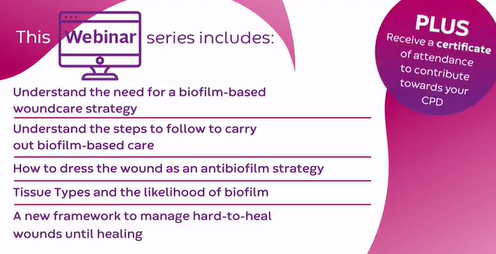 ConvaTecWoundUK's tweet photo. Last month we brought you a series of 4 free Wound Hygiene webinars. If you missed them, you can still access the recordings &amp; watch on demand at your leisure! We'll even provide a certificate of attendance for your Portfolio /Revalidation.
Register here:: https://t.co/tsvjK1V4sB https://t.co/pqYb7y4She