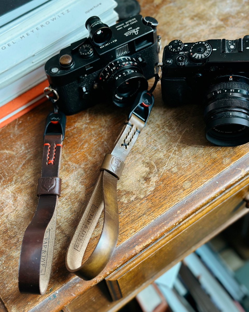 Two of a kind. Pair of classic wide x peak wrist straps in brown and dark olive cxl headed off to their new homes today. 
❤️‍🔥❤️‍🔥
