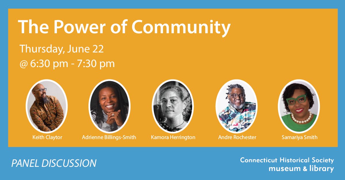 TheCTMuseum's tweet photo. Join us for a panel discussion featuring distinguished Black leaders and artists from the Greater Hartford area. They will share their experiences with the community as a source of power and joy.

Register here: https://t.co/oWMgD3vqnc https://t.co/D4V1xp0myb