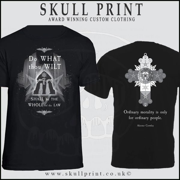 Aleisteir Crowley design © two-sided print t-shirt

skullprint.co.uk/shop/ols/produ…

#tshirt #tshirts #skullcat #skullprint #aleistercrowley #crowley #occult #poet #thelema #aeonofhorus #thebookofthelaw #thewholeofthelaw #dowhatthouwilt #abbeyofthelema #truewill #baphometoflevi #magick