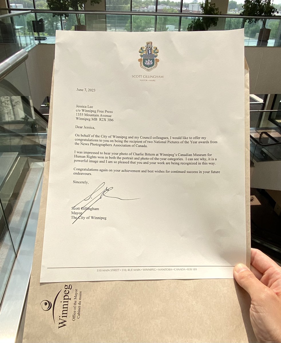 I always worry when I receive mail from <a href="/cityofwinnipeg/">City of Winnipeg</a> because my first thought is that it’s a parking ticket but this was really nice and thoughtful. Thank you Mayor <a href="/ScottGillingham/">Mayor Scott Gillingham</a> !