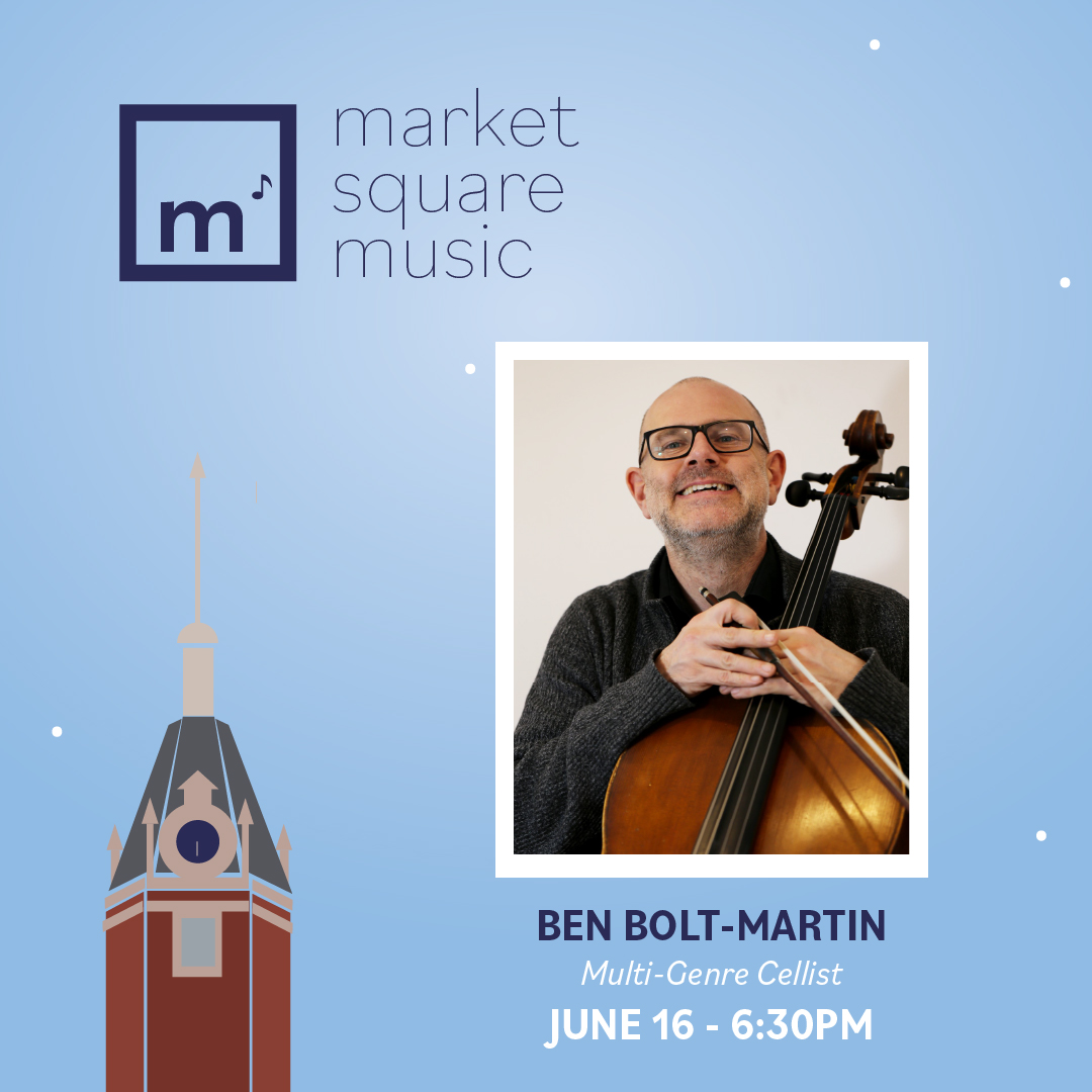 Market Square Music continues this Friday (June 16) with a performance by Ben Bolt-Martin. The show starts at 6:30 p.m. in Market Square, behind City Hall. Please bring  your own chair. Market Square Music is produced by Stratford's own <a href="/daynamanning/">Dayna Manning</a>