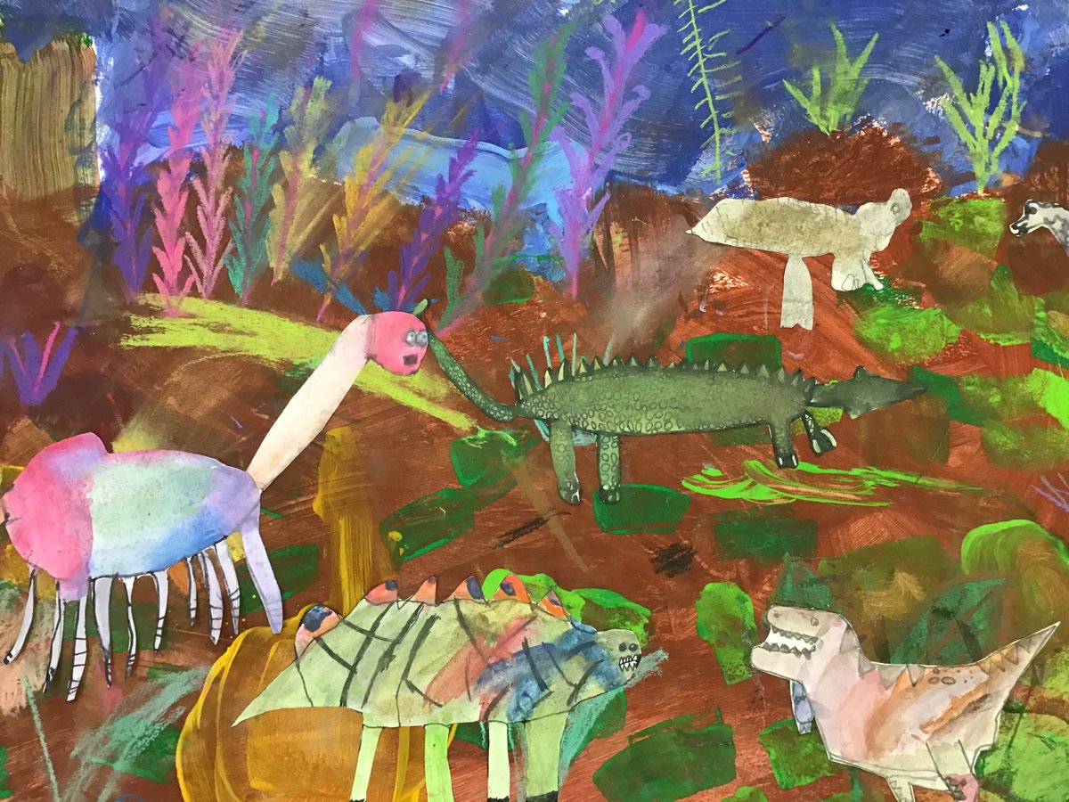 Our Year 1's in Class 3 worked brilliantly as a team to create this amazing dinosaur world!  It is now taking up a whole display board in their book corner.  Each dinosaur is as unique and fabulous as the children themselves! 🦕🎨🦖🖌️
#melthamart  #melthamstandout  #yr1art