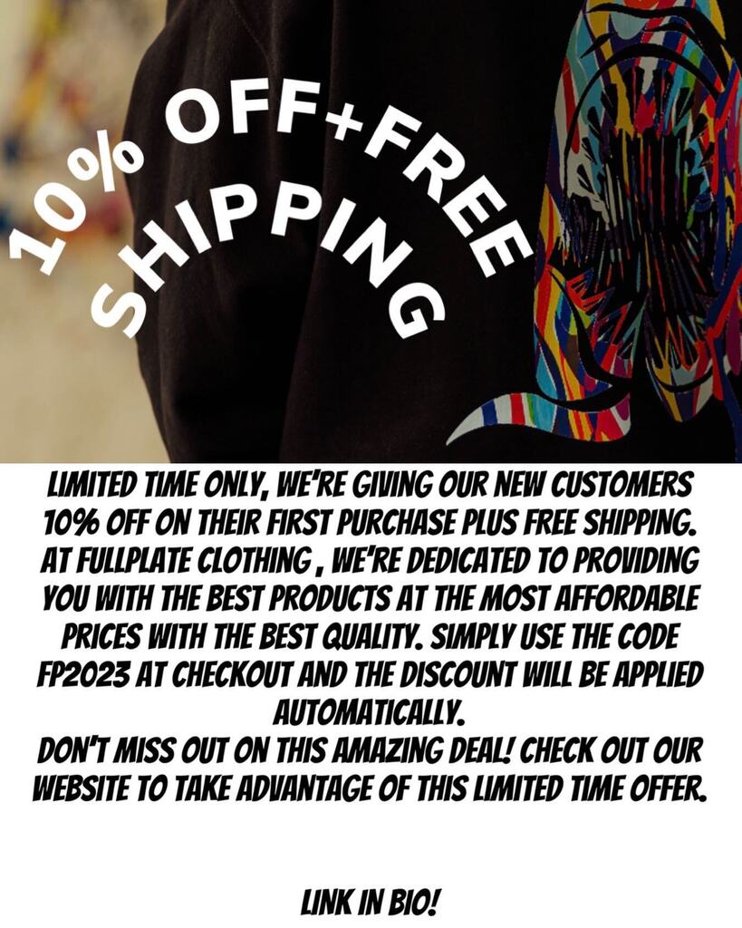 FULLPLATECO's tweet photo. 10% off + free shipping at checkout. 

Link in bio! 

 #clothing #fashion #fashionstyle #style #stylefashion #design #spreadlove #art #positivemessage #cali #sale #streetwear #artistsoninstagram #clothingstyle https://t.co/KwLHzS8oQE https://t.co/dJdqkMPqLE