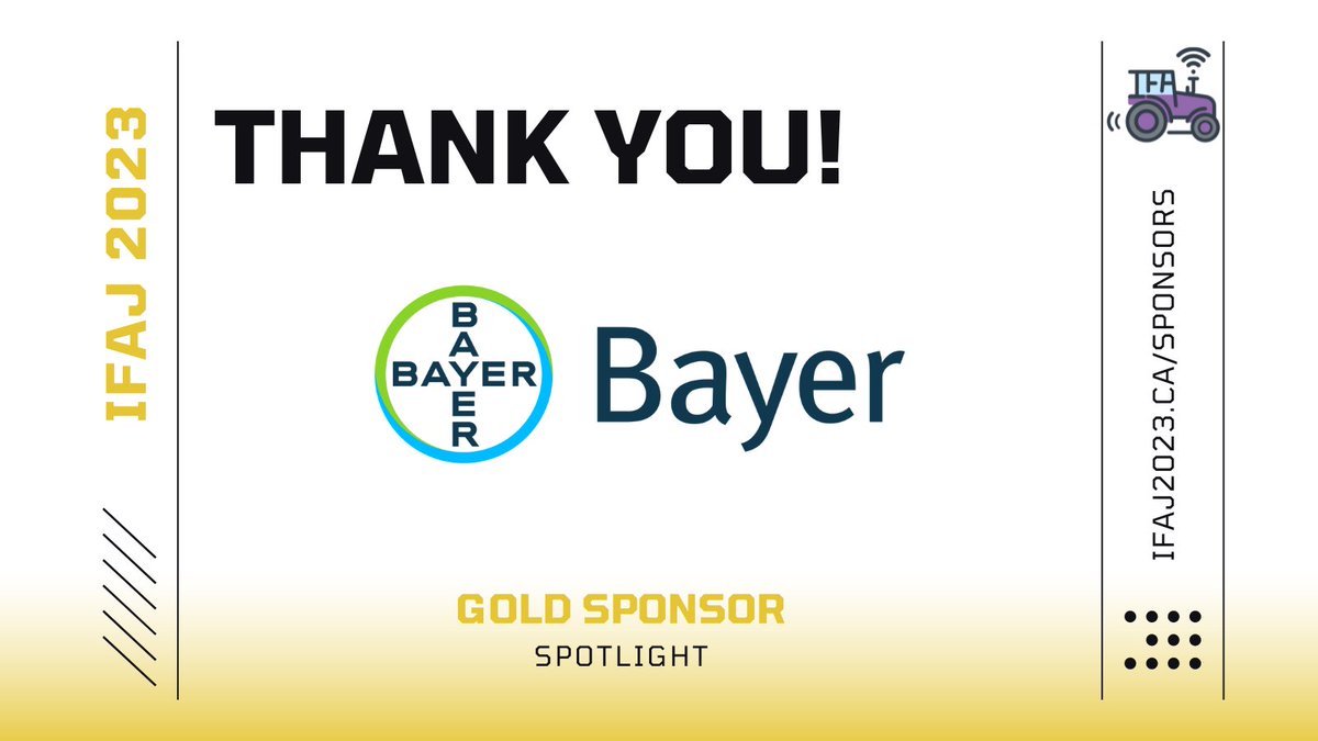 IFAJ2023's tweet photo. Thanks to @Bayer4CropsCA for being one of the #IFAJ23 gold sponsors which enables @CdnFarmWriters to host worldwide #agmedia in AB. 

#AgComms #AgCommunicators https://t.co/M5PrSy78mx