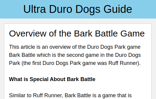 UDDguide's tweet photo. Check out this article about @barkbattle that provides in-game uses for @durodogs NFT items.
https://t.co/SBcT9IGTwv https://t.co/7u2XGWdBWs