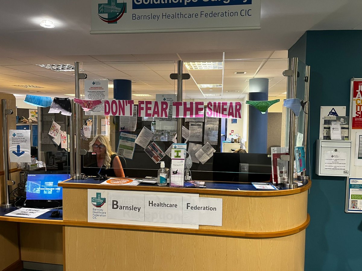 #dontfearthesmear our nurses at goldthorpe are  giving free cupcakes and tote bags for every lady who attends their appointment for cervical screening next week 🩲🩲🤩