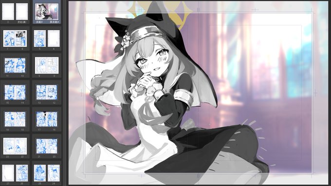 表紙のラフで悪戦苦闘してる 2 