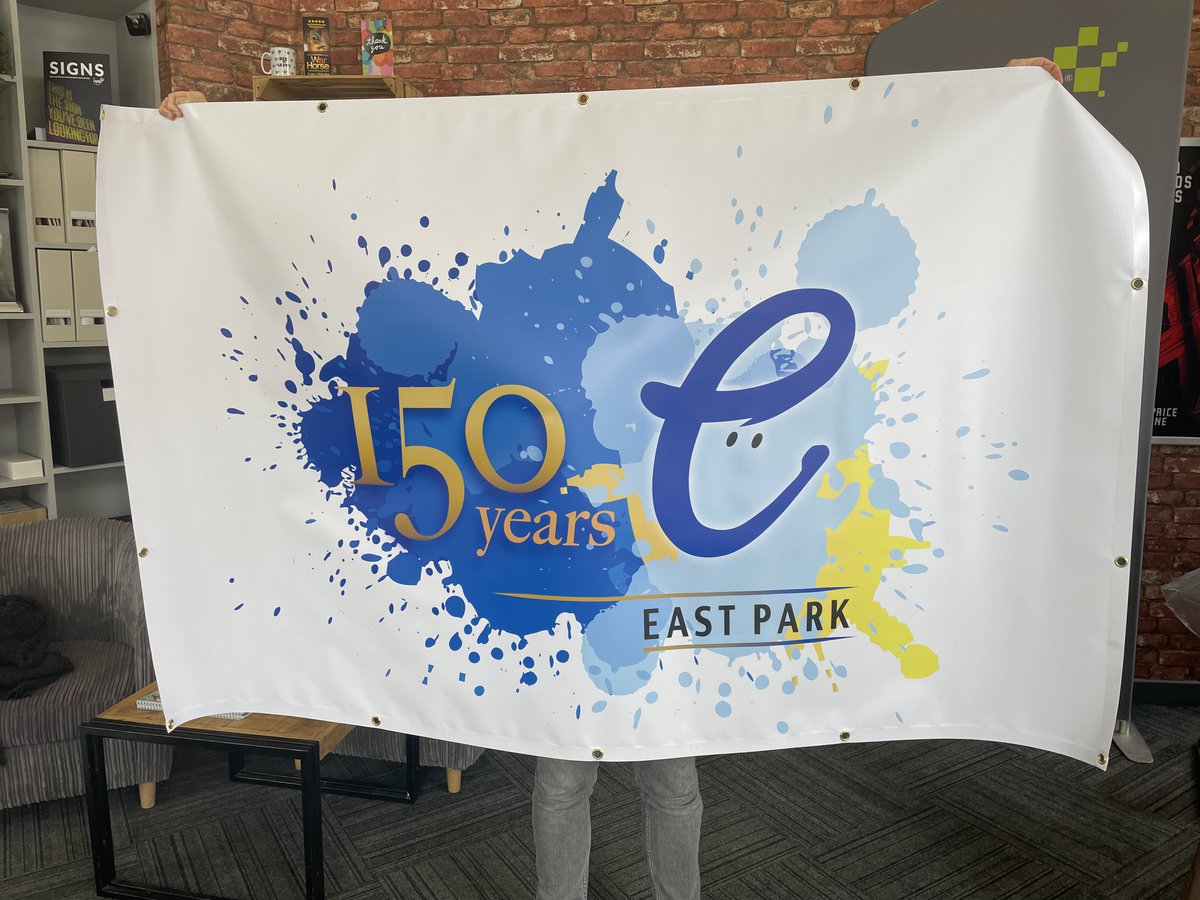 pdcglasgow's tweet photo. We love a large format job here at Nettl! Check out these incredible large banners and Correx signs we did recently to celebrate our customer's 150th anniversary. The bigger the sign the bigger the celebration we say 🥳
#signs #signage #design #print https://t.co/bWyoKW8NYI