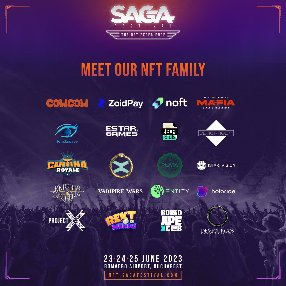 SagaFestivalNFT's tweet photo. Hey there, fellow ravers! 🎡 

Wondering who will be joining us in the NFT Area?
Get ready for an epic lineup that will make this party truly legendary!

Let's introduce the family! 🫶

#MultiversX #SagaFestival #MultiversXNFTs https://t.co/cCSZDmaVPB