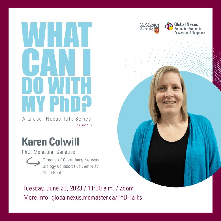 Global Nexus (@macglobalnexus) on Twitter photo PhDs and postdocs โ looking for career advice? Join us June 20 for an interactive discussion with Karen Colwill. Karen will discuss her post-PhD journey and her experiences working in academia in non-PI roles.
Register: us06web.zoom.us/meeting/registโฆ
More info: globalnexus.mcmaster.ca/phd-talks/ PhDs and postdocs โ looking for career advice? Join us June 20 for an interactive discussion with Karen Colwill. Karen will discuss her post-PhD journey and her experiences working in academia in non-PI roles.
Register: us06web.zoom.us/meeting/registโฆ
More info: globalnexus.mcmaster.ca/phd-talks/