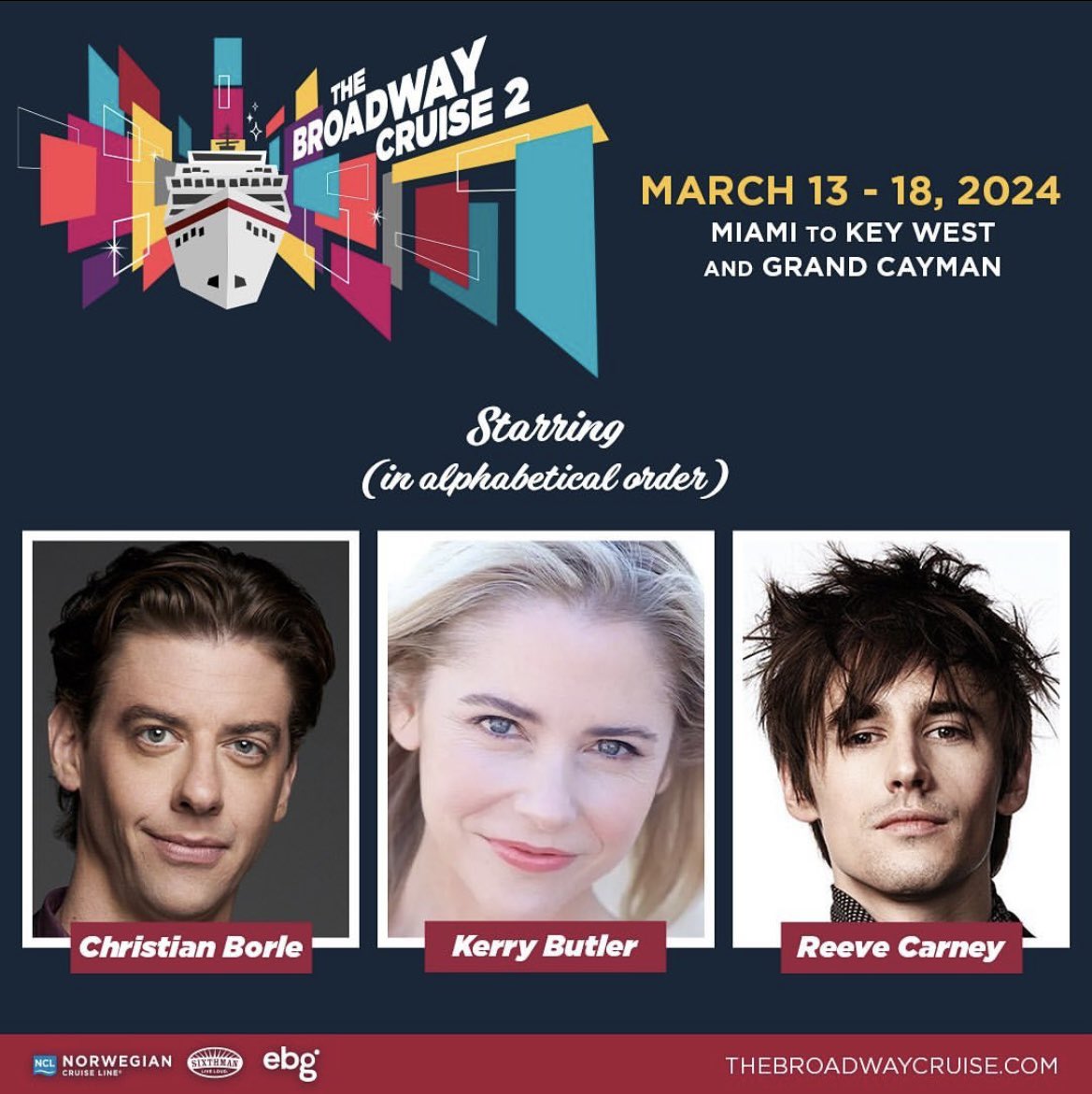 cborlearchive's tweet photo. Christian is part of The Broadway Cruise 2. From March 13-18th, 2024 from Miami to Key West and Grand Cayman on the Norwegian Pearl! https://t.co/dPMjtHjwed