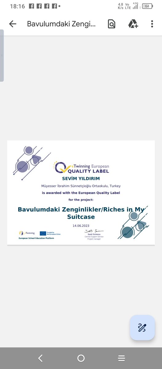 SevimYI00489696's tweet photo. Varan 2.. İkinci Avrupa kalite etiketim de geldi 🎉🤗 @bursailmem16 @eTwinningBursa @bursailmemarge @eTwinningDestek @etwinningynshr https://t.co/BLJ0nKgCI9
