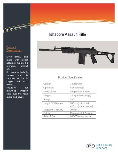 itz_shankul's tweet photo. Indigenously developed Ishapore Assault Rifle (IAR) 7.62x51mm has been delivered to #CRPF

Developed by Rifle Factory Ishapore, the rifle has passed the trials and more orders from paramilitary &amp; police forces are expected. https://t.co/KvyPVkSSE1