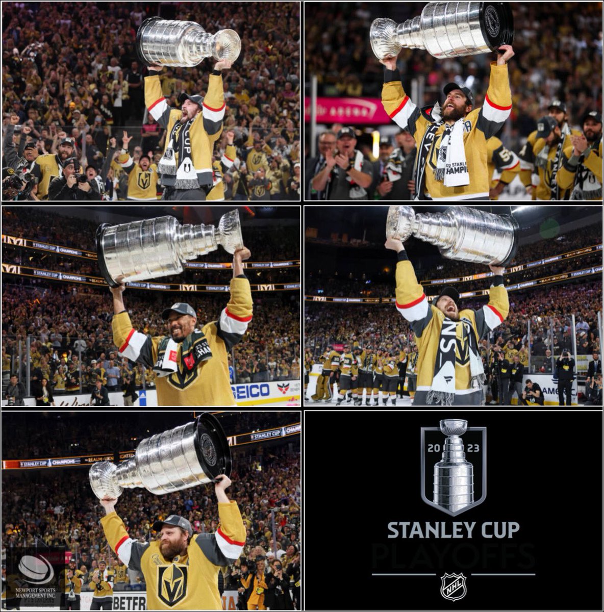 Congratulations to 2023 Stanley Cup Champions: Mark Stone, Alex Pietrangelo, Shea Theodore, Keegan Kolesar, Phil Kessel &amp; Robin Lehner! #StanleyCup #VegasBorn #NHL