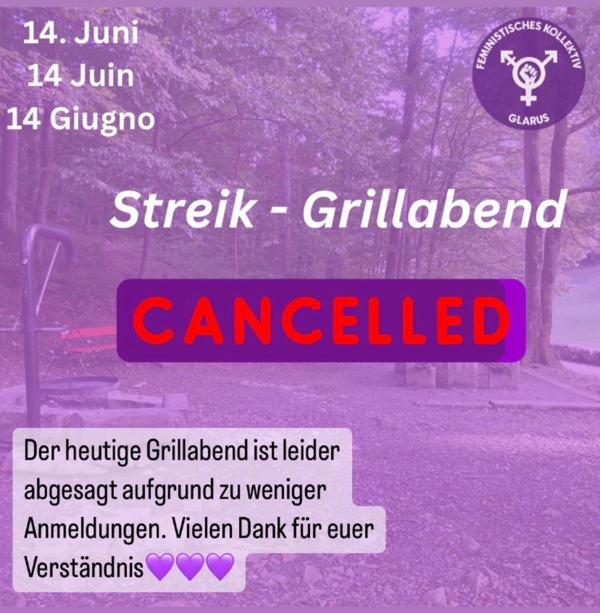 Anscheinend kommt die Linke #Propaganda in #Glarus nicht so gut an. #Feminismus hat nichts mit Linker #Politik zu tun. Wenn ihr dies endlich begreift bekommt ihr vielleicht auch genügend Anmeldungen.  #Frauenstreik