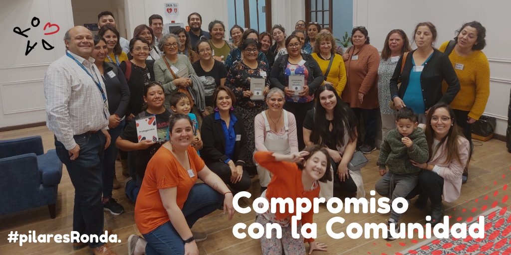 RondaPeru's tweet photo. #PilaresRonda: compromiso con la comunidad. Buscamos ser un factor de cambio para aquellos grupos en riesgo de exclusión de la sociedad, ej: mujeres cuidadoras, que buscamos empoderar y apoyar a través del programa Protagonistas en Chile.#SomosRonda #PilaresRonda https://t.co/NHsJ7RFuSD