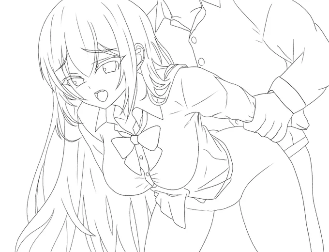 負け姫のルコネちゃんのエロ線画。少し絵柄戻せたかな……。
公開するエロはここら辺がラストですかね(*'ω`) 