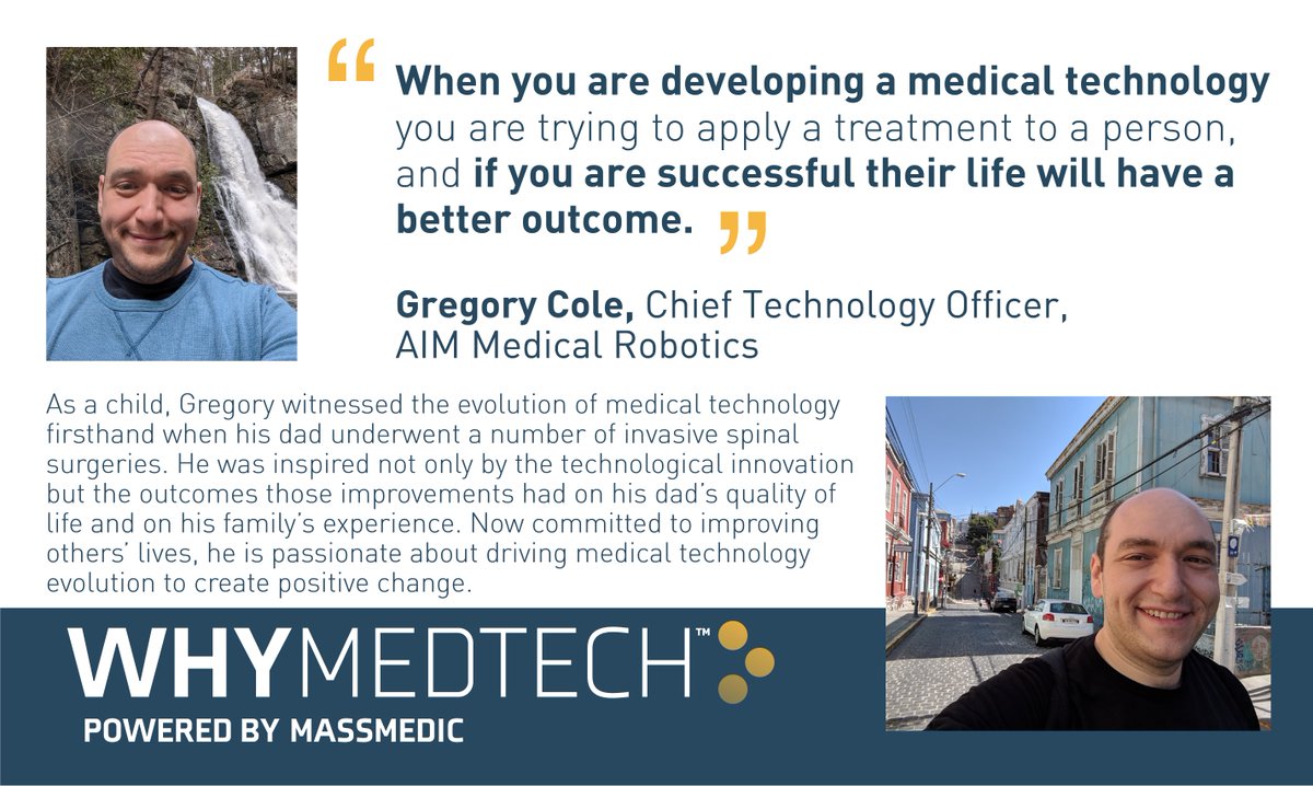 WhyMedtech (@whymedtech) on Twitter photo Gregory Cole, Chief Technology Officer, AIM Medical Robotics
To learn more about Greg's story, visit: whymedtech.com/stories/gregor…
🟡🟡🟡
#whymedtech #whymedtechstories #medtech #medtechindustry #medtechstories #medtechcommunity #massmedic #aimmedicalrobots <a href="/AiMMedRobotics/">AiM Medical Robotics</a> Gregory Cole, Chief Technology Officer, AIM Medical Robotics
To learn more about Greg's story, visit: whymedtech.com/stories/gregor…
🟡🟡🟡
#whymedtech #whymedtechstories #medtech #medtechindustry #medtechstories #medtechcommunity #massmedic #aimmedicalrobots <a href="/AiMMedRobotics/">AiM Medical Robotics</a>