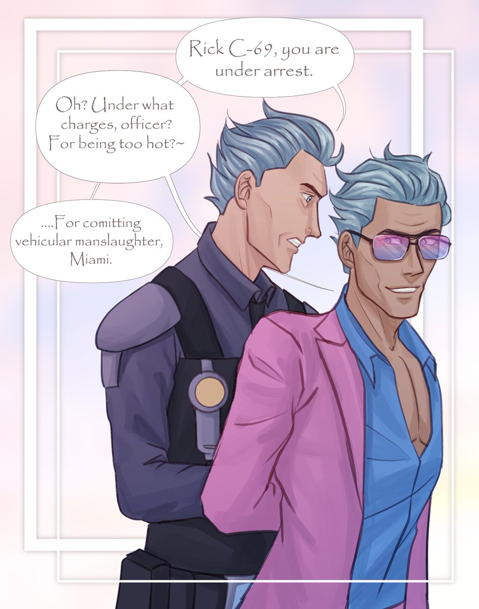 Rasher_Draws's tweet photo. AFTER POSTPONING THIS FOR WAY TOO LONG-
Here is my end of the art trade with @renperonpu !! Thank you so much for your patience an for the inspiration 🥰💕
#coprick #miamirick #rickcest https://t.co/QBh51DFvdh