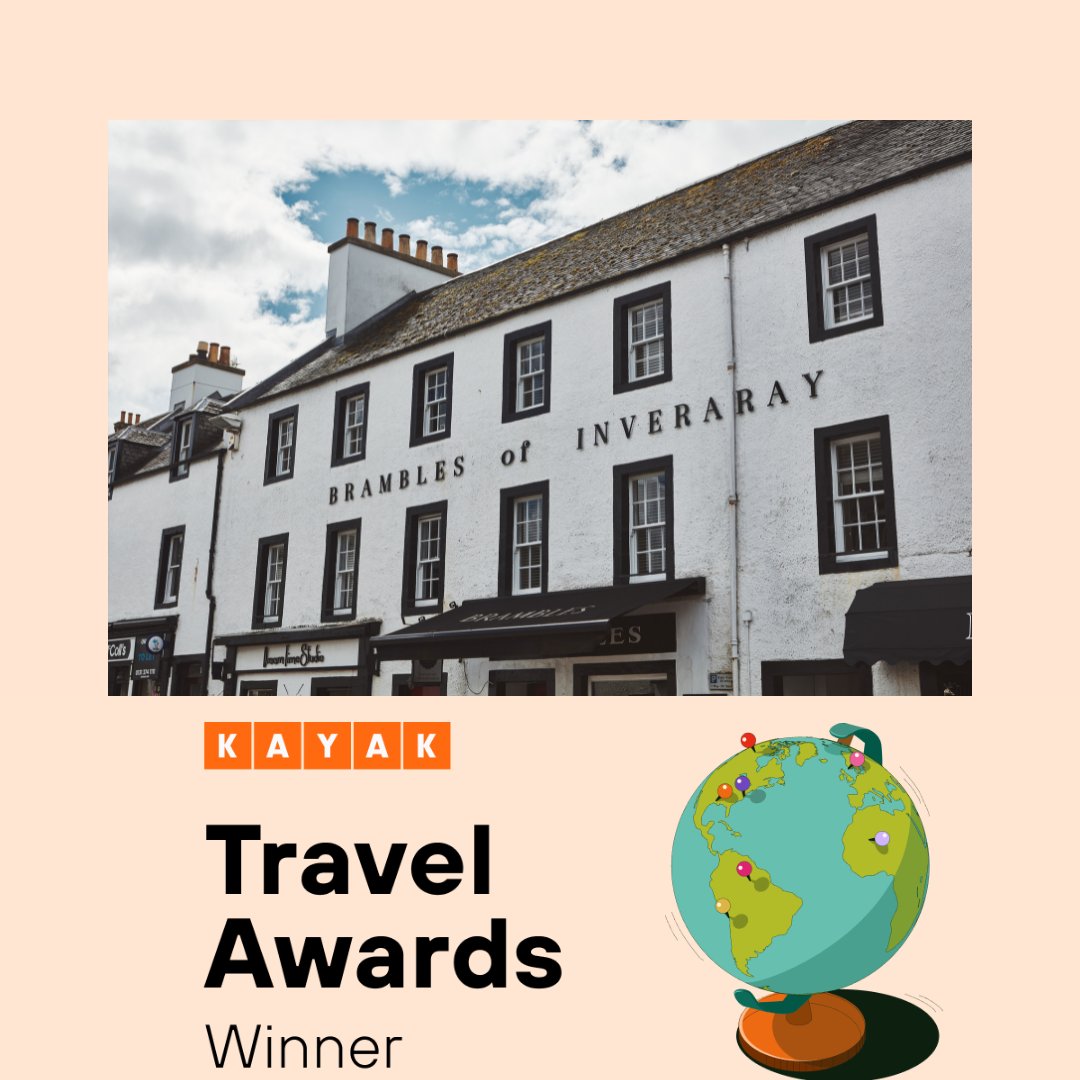 Bramblesargyll's tweet image. Brambles of Inveraray has won the 2023 KAYAK Travel Award for being in the Top 3% of Properties. The award is based on guest reviews, so we want to give a special 'Thank You!' to all of our guests.
We cannot wait to make memories with you this year!
#KAYAKTravelAwards