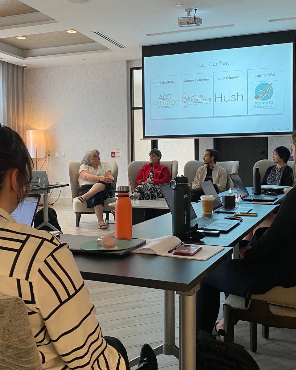 Wagepoint's tweet photo. How do you get to know your customers? Have you held something like a customer panel?

We're so grateful to the Partners and small businesses who gave us their time last week! We loved getting to know you a bit better. 🙌 
@HushBlankets @accentoschoolo1 @bbbskimme @kerribouffard https://t.co/tTeLbUBtbK