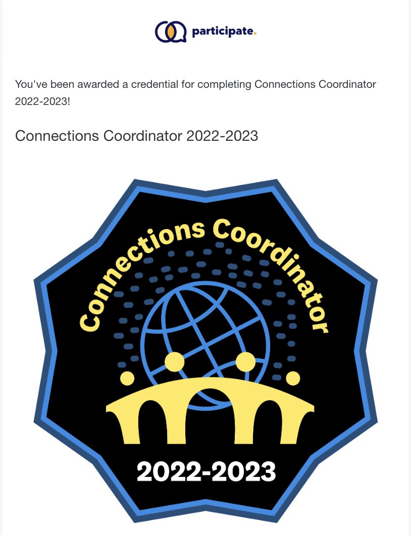 So thankful to serve my community in this role <a href="/ParticipateLrng/">Participate Learning</a> <a href="/MicheleMacumber/">𝕄𝕚𝕔𝕙𝕖𝕝𝕝𝕖 𝕄𝕒𝕔𝕦𝕞𝕓𝕖𝕣</a> #UnitingOurWorld