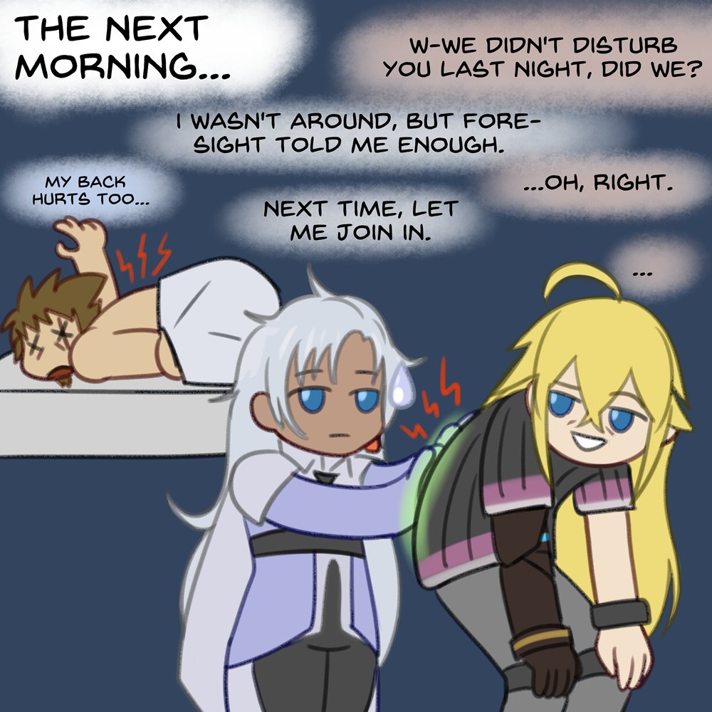 SeraphicFolly's tweet photo. More aftermath and aftercare, because A has too many himbos to keep an eye on.
#Rexshulk #Shulkrex #Shalvis #RexShulkA https://t.co/Eh0uud06np