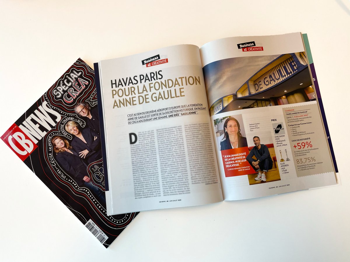 À lire dans <a href="/CB_News/">CB News</a>, le décryptage de notre opération Anne de Gaulle avec Stéphane Gaubert et Clarisse Ménager.🔎

➡️Disponible dans tous les bons kiosques 🗞️

<a href="/Fondation_AdG/">Fondation Anne de Gaulle</a>